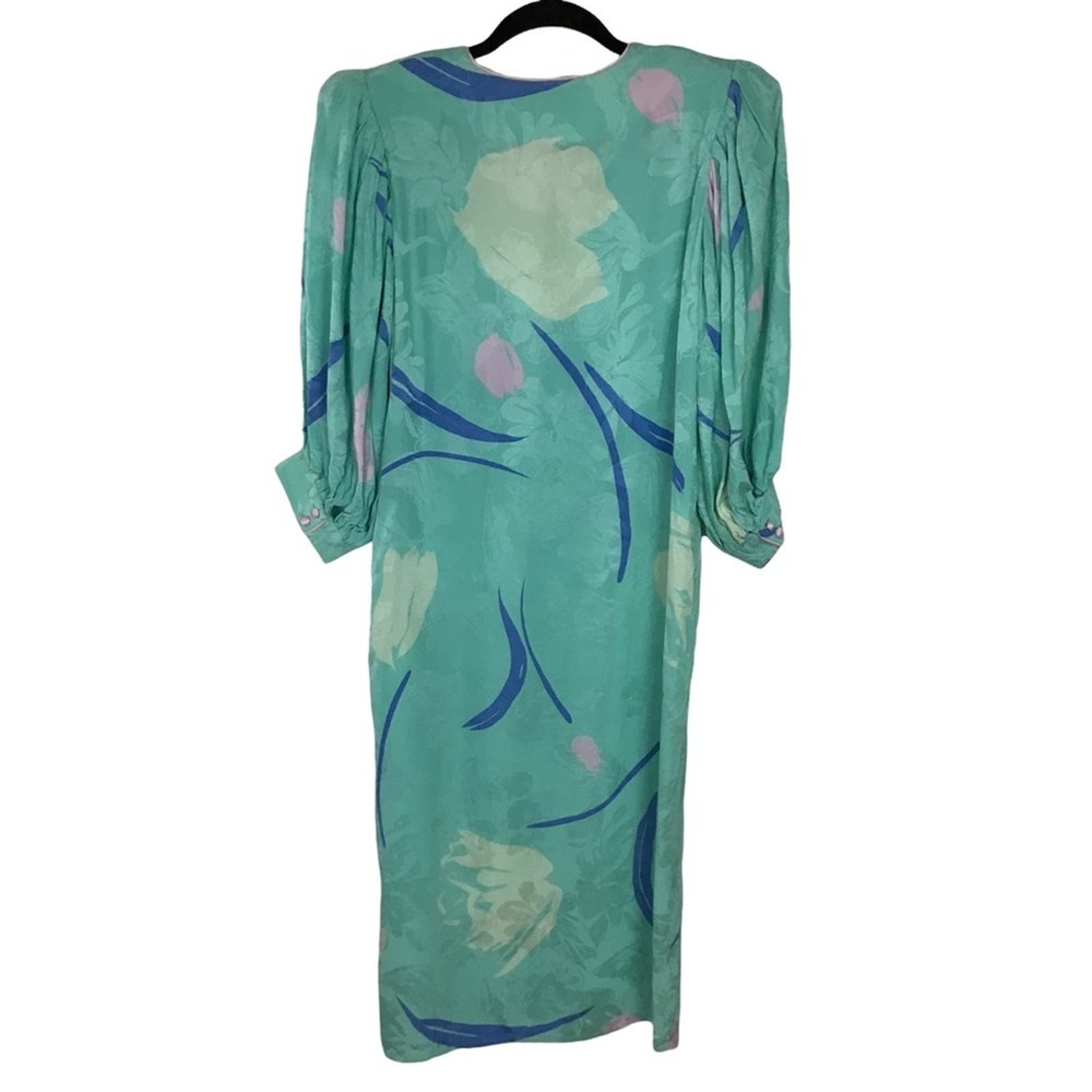 Flora Kung vintage green silk dress - Picture 4 of 10